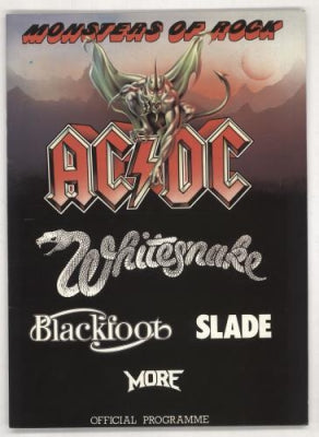 AC/DC / WHITESNAKE / BLACKFOOT / SLADE - Monsters Of Rock 1981 Official Programme