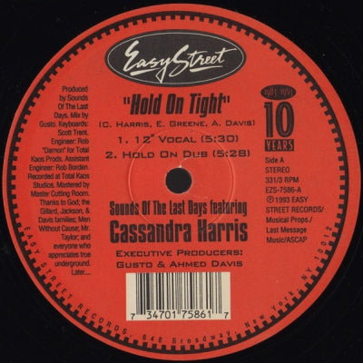 SOUNDS OF THE LAST DAYS FEATURING CASSANDRA HARRIS - Hold On Tight