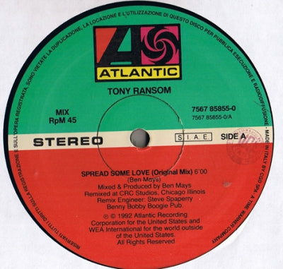 TONY RANSOM - Spread Some Love