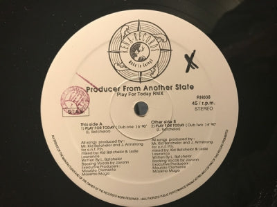 PRODUCER FROM ANOTHER STATE - Play For Today (Remix)