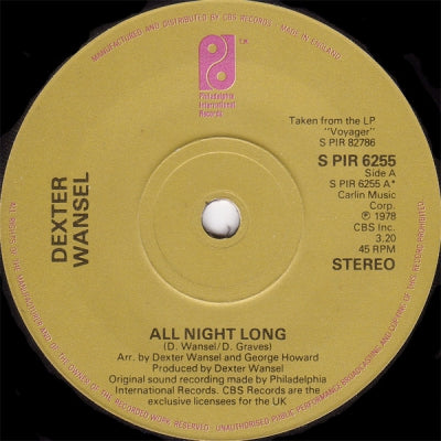 DEXTER WANSEL - All Night Long / Disco Lights