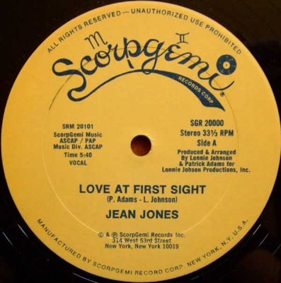 JEAN JONES - Love At First Sight
