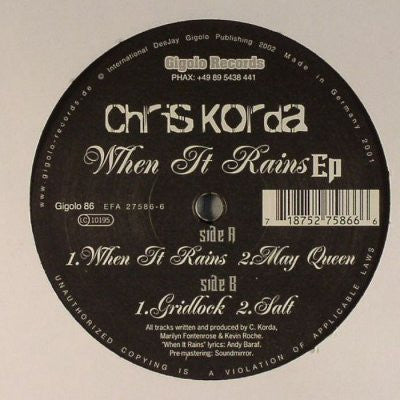 CHRIS KORDA - When It Rains EP
