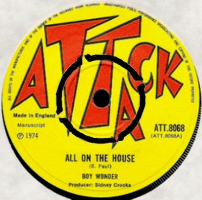 BOY WONDER - All On The House / Cold Blood