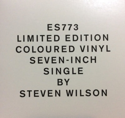 STEVEN WILSON - Limited Edition Coloured Vinyl Seven-Inch Single By Steven Wilson
