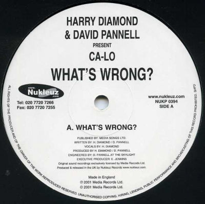 CA-LO - What's Wrong / Generate