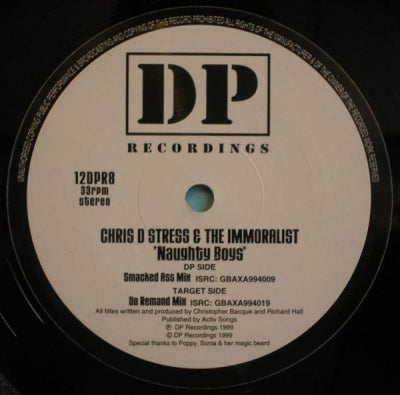 CHRIS D. STRESS & THE IMMORALIST - Naughty Boys