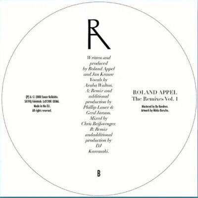 ROLAND APPEL - The Remixes Vol. 1