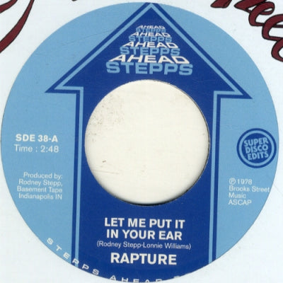RAPTURE - Let Me Put It In Your Ear
