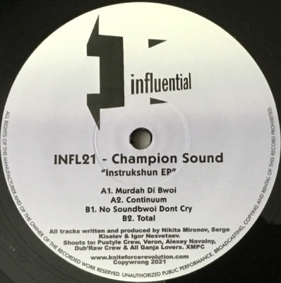 CHAMPION SOUND - Instrukshun EP