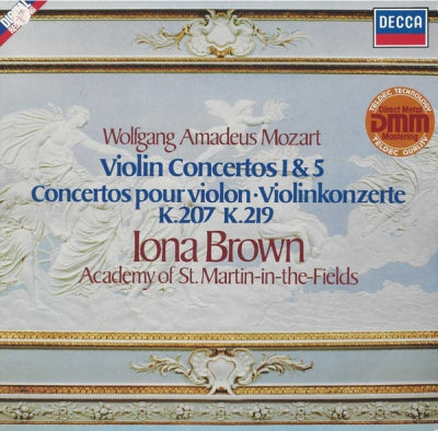 WOLFGANG AMADEUS MOZART, IONA BROWN, ACADEMY OF ST. MARTIN-IN-THE-FIELDS - Violin Concertos 1 & 5