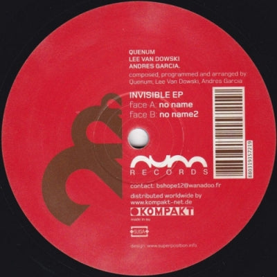 QUENUM / LEE VAN DOWSKI / ANDRèS GARCIA - Invisible EP