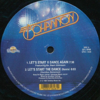 BOHANNON - Let's Start II Dance Again / Let's Start The Dance (Remix) / Let's Start The Dance III