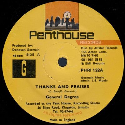 GENERAL DEGREE - Thanks And Praises