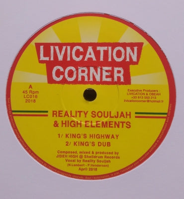 REALITY SOULJAHS & HIGH ELEMENTS - Kings Highway / Search Jah Light