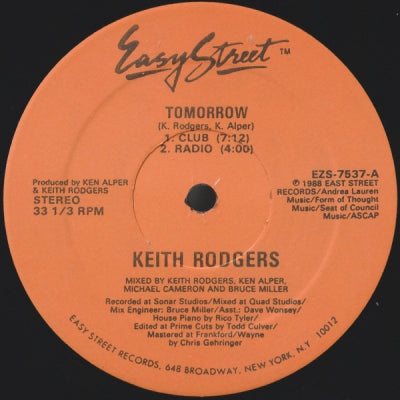 KEITH RODGERS - Tomorrow