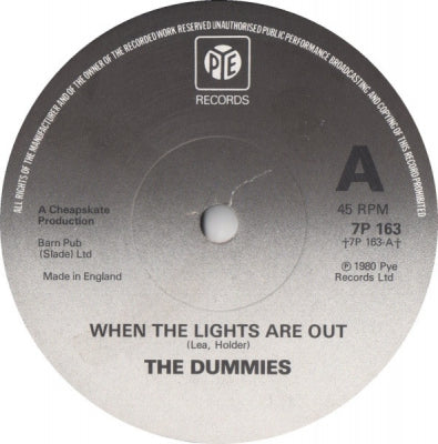 THE DUMMIES - When The Lights Are Out