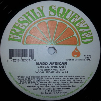 MADD AFRICAN - Check This Out / Dance Li'l Sistuh