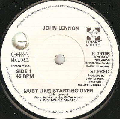 JOHN LENNON - (Just Like) Starting Over