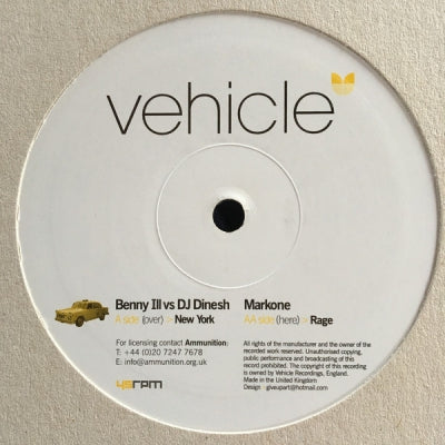 BENNY ILL VS DJ DINESH / MARKONE - New York / Rage