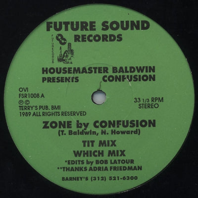 HOUSEMASTER BALDWIN PRESENTS CONFUSION - Zone