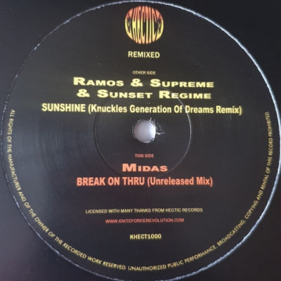 RAMOS, SUPREME & SUNSET REGIME, MIDAS - Remixed (Sunshine - Generation Of Dreams Remix / Break On Thru)