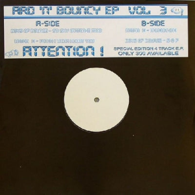 ANTON E / BOYS OF BOUNCE - Ard 'N' Bouncy EP Vol. 3