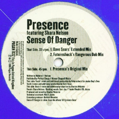 PRESENCE FEATURING SHARA NELSON - Sense Of Danger