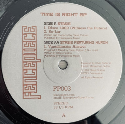 STASIS - Time Is Right EP