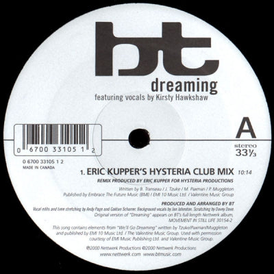 BT feat. KIRSTY HAWKSHAW - Dreaming