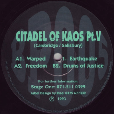 CITADEL OF KAOS - Pt. V (Warped / Freedom / Earthquake / Drums Of Justice)