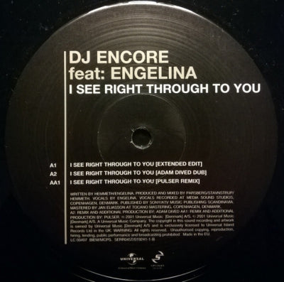 DJ ENCORE FEAT: ENGELINA - I See Right Through To You