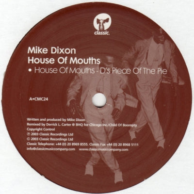 MIKE DIXON - House Of Mouths