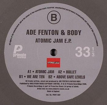 ADE FENTON & BODY - Atomic Jam Remixes E.P.