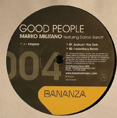 MARKO MILITANO - Good People