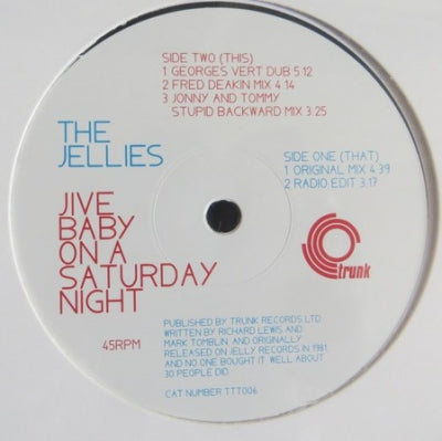 THE JELLIES - Jive Baby On A Saturday Night