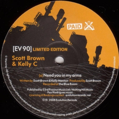 SCOTT BROWN & KELLY C - Need You In My Arms