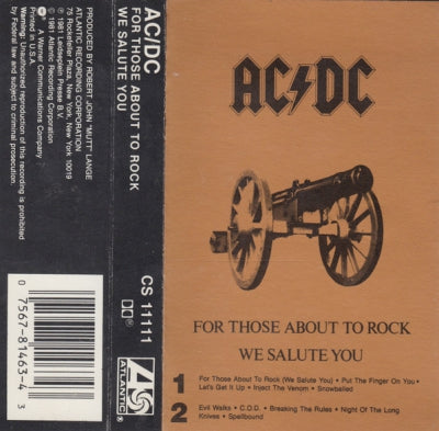 AC/DC - For Those About To Rock (We Salute You)