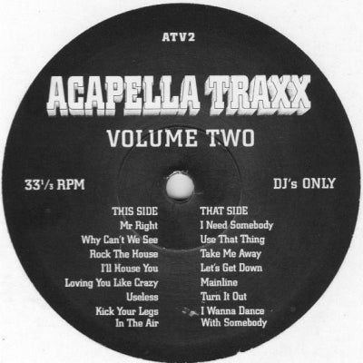 VARIOUS - Acapella Traxx Volume Two