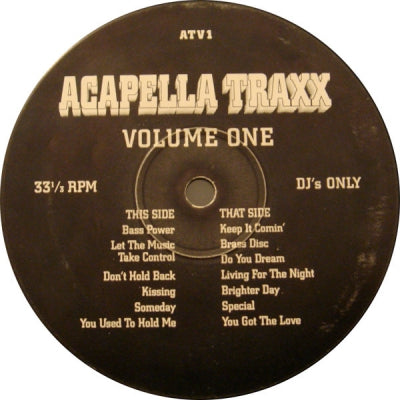 VARIOUS - Acapella Traxx Volume One