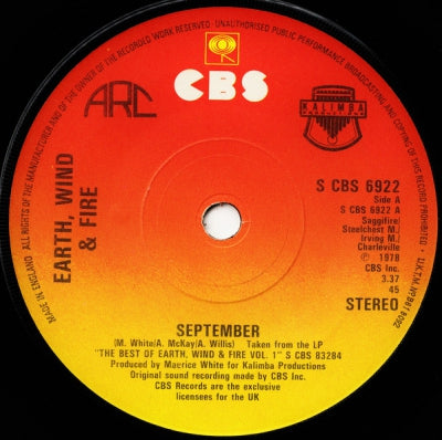 EARTH, WIND & FIRE - September / Can't Hide Love