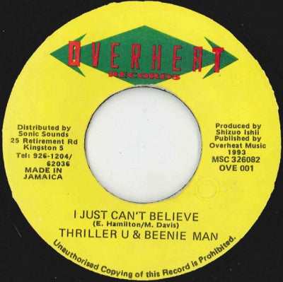 BEENIE MAN & THRILLER U - I Just Can't Believe / Version