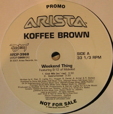 KOFFEE BROWN FEATURING B-12 OF MIDWIKID - Weekend Thing