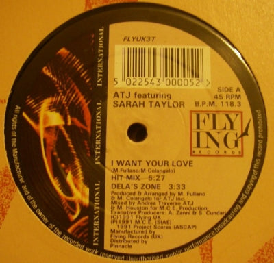 ATJ FEATURING SARAH TAYLOR - I Want Your Love