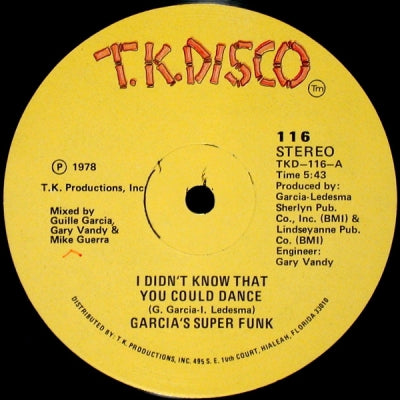 GARCIA'S SUPER FUNK - I Didn't Know That You Could Dance