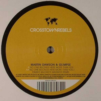 MARTIN DAWSON & GLIMPSE - No One Belongs Here More Than You