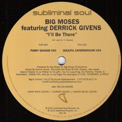 BIG MOSES - I'll Be There