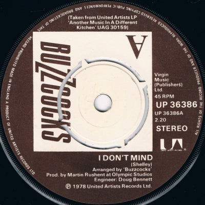 BUZZCOCKS - I Don't Mind / Autonomy
