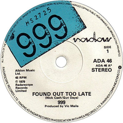 999 - Found Out Too Late