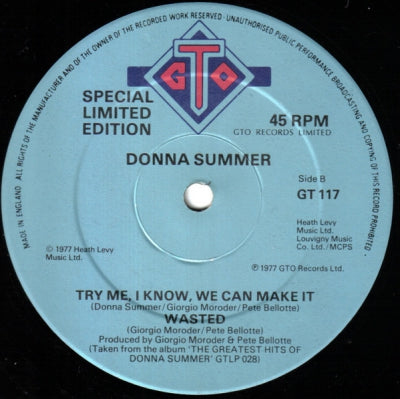 DONNA SUMMER - Try Me, I Know, We Can Make It